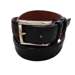 Trafalgar Men's Black Leather Dress Belt 44/100 1101TF40-001 Extra Large Basic